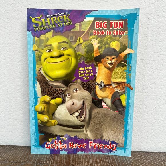 Shrek Forever After Big Fun Book To Color 2010 Coloring Unused Preowned Friends - Picture 1 of 9